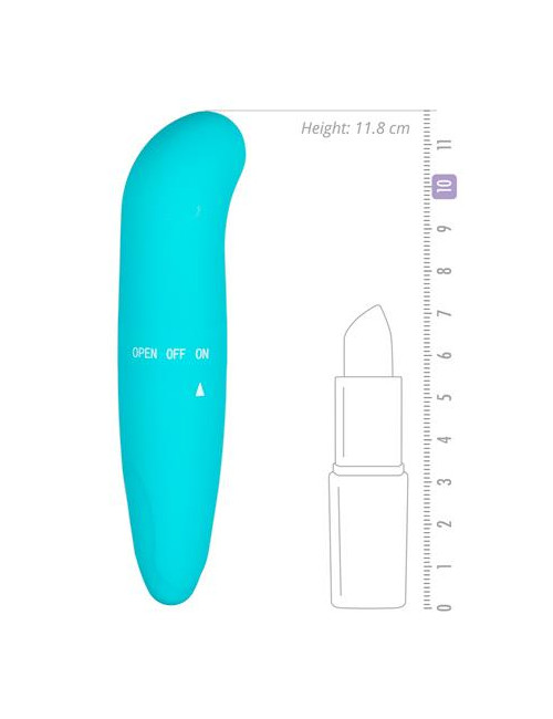 Mini Wibrator G-Spot Turquoise - kompaktowy, wodoodporny, do punktu G