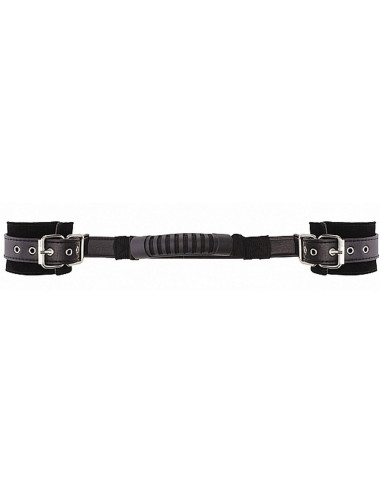 Adjustable Leather Handcuffs - Black
