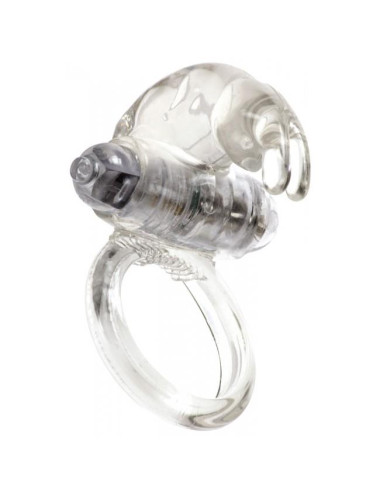 Pierścień- Me You Us Classic Rabbit Cock Ring Transparent