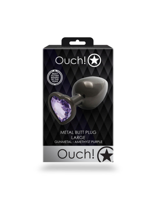 Heart Gem Butt Plug Large - Biżuteria analna z kryształkami, Zabawki analne