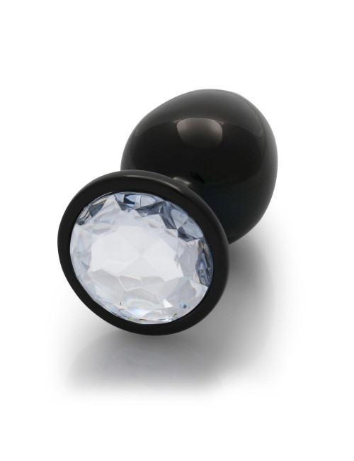 Ouch! Aluminiowy korek analny Round Gem Large - Gunmetal