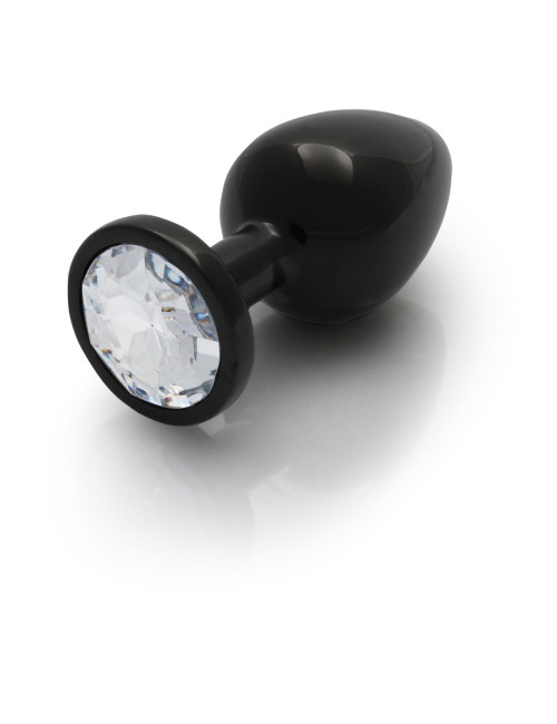 Ouch! Aluminiowy korek analny Round Gem Large - Gunmetal