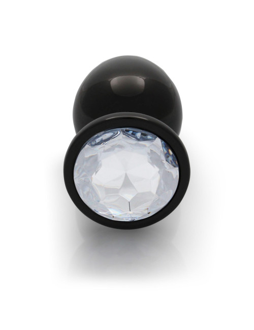 Ouch! Aluminiowy korek analny Round Gem Large - Gunmetal