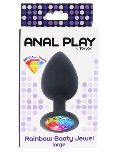 Rainbow Booty Jewel Large Black