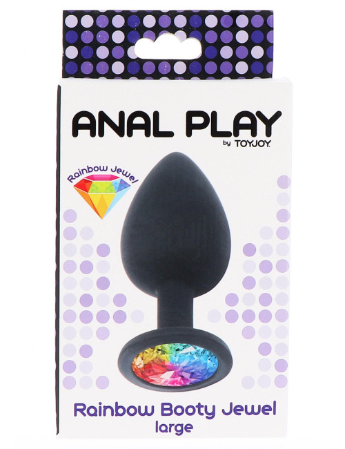 Rainbow Booty Jewel Large Black