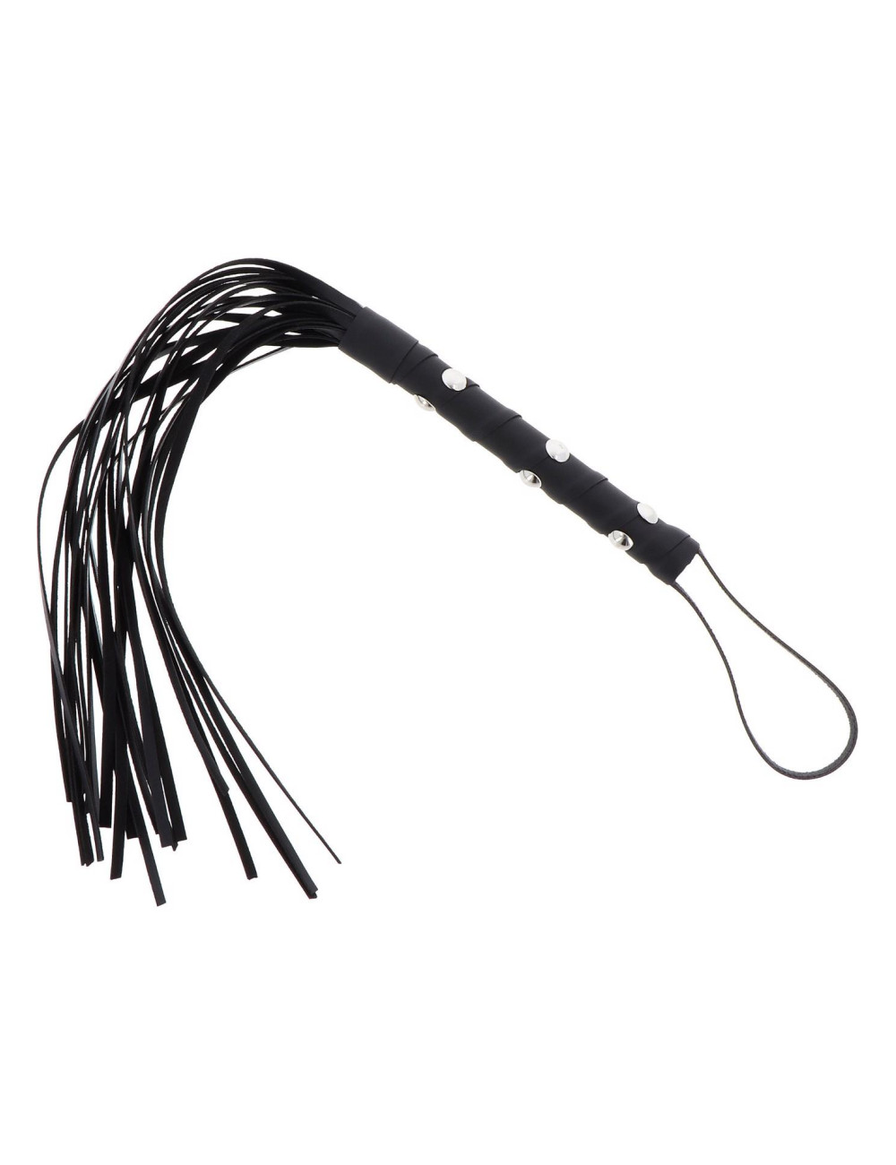Hidden Desire Flogger z Ćwiekami Czarny PU Leather