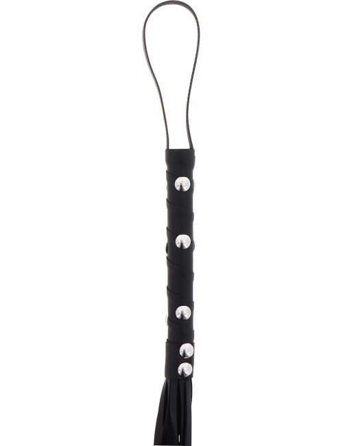 Hidden Desire Flogger z Ćwiekami Czarny PU Leather