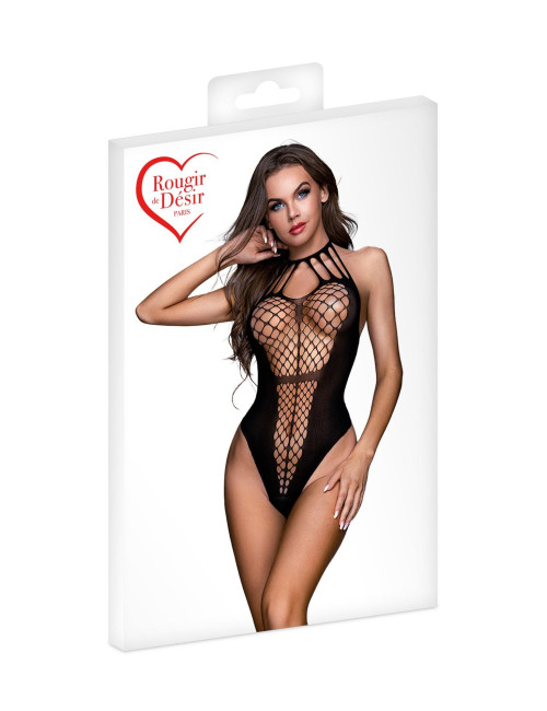 Body Resille B04 Noir - Bielizna Rougir de Desir ROUGIR DE DESIR Czarny