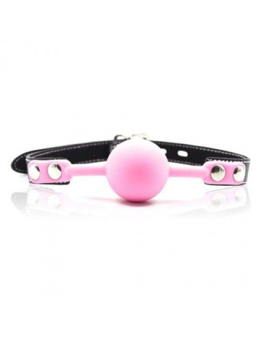 Knebel-Ball Gag + Block (rosa)
