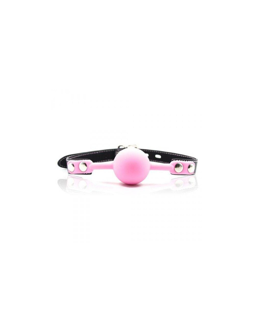 Knebel-Ball Gag + Block (rosa)