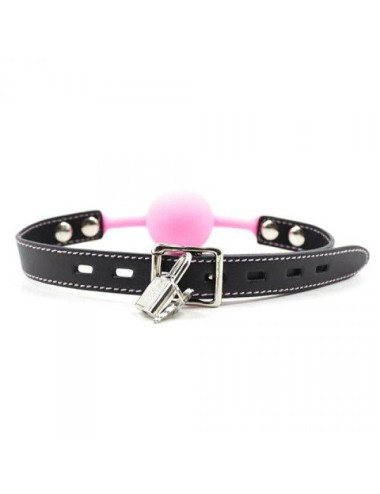 Knebel-Ball Gag + Block (rosa)