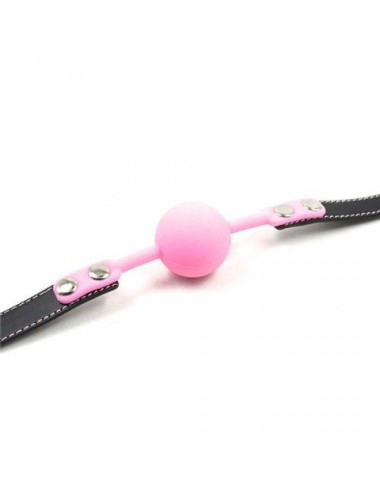 Knebel-Ball Gag + Block (rosa)
