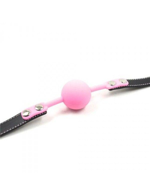 Knebel-Ball Gag + Block (rosa)