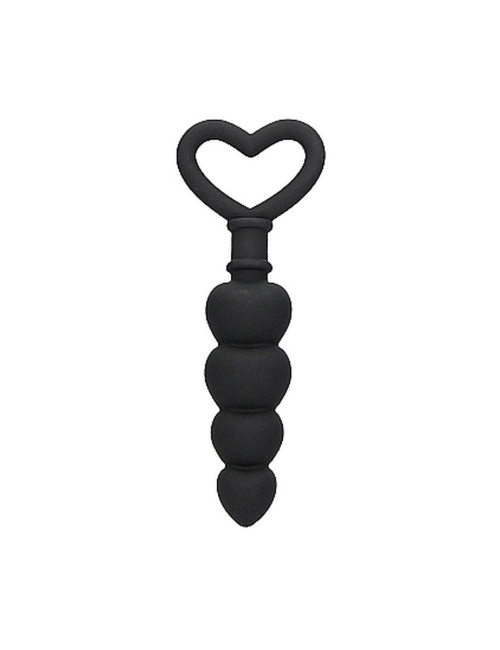 Ouch! Anal Love Beads Black – Silikonowe kulki analne 9 cm