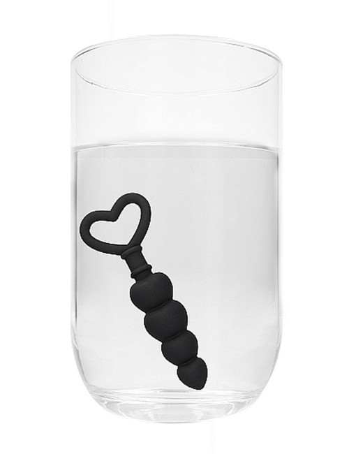 Ouch! Anal Love Beads Black – Silikonowe kulki analne 9 cm