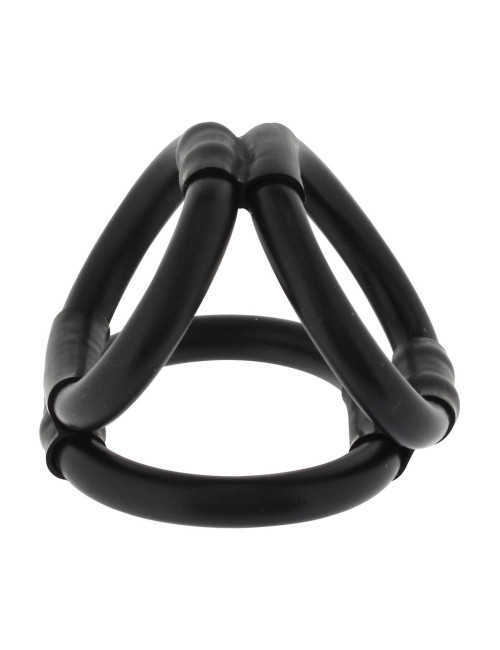 Tri Ring Cock Cage Black