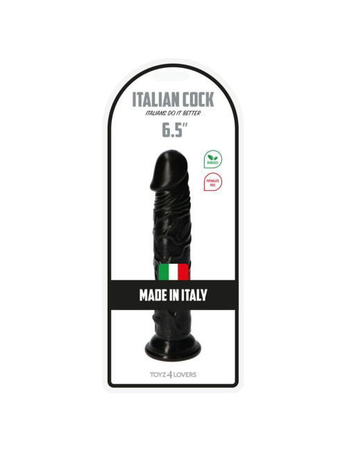 Dildo Realistyczne Italian Black z przyssawką - Zabawki, Dildo, Realistyczne