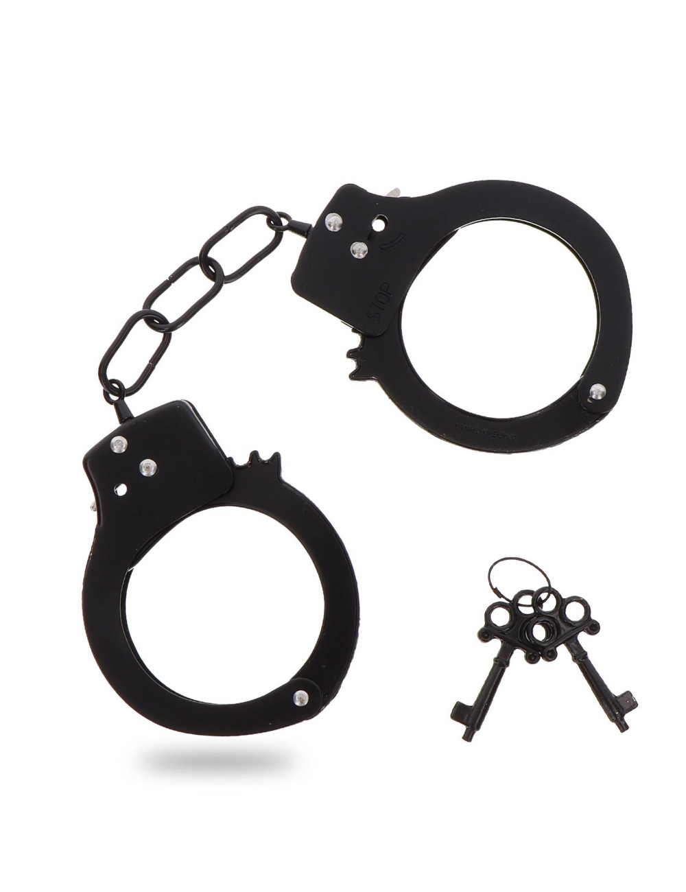 Kajdanki Metalowe Black - BDSM Zabawki, Bezniklowe, 6 cm