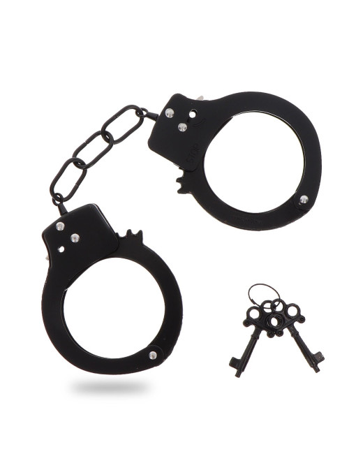 Kajdanki Metalowe Black - BDSM Zabawki, Bezniklowe, 6 cm