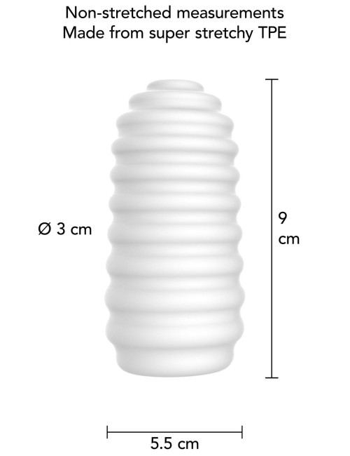 ToyJoy Masturbator Ribs White Medium z Żebrowanym Wnętrzem