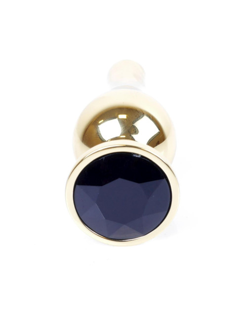 Plug-Jewellery Gold BUTT PLUG- Black