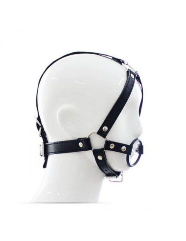 Knebel-Imbracatura per testa con anello Head Harness+Ring Gag