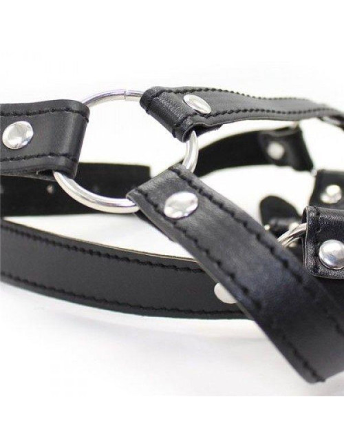 Toyz4lovers Uprząż z kneblem na głowę Head Harness & Ring Gag