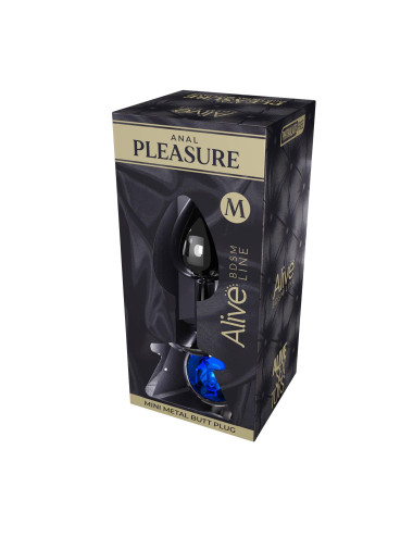 Mini Metal Butt Plug M blue