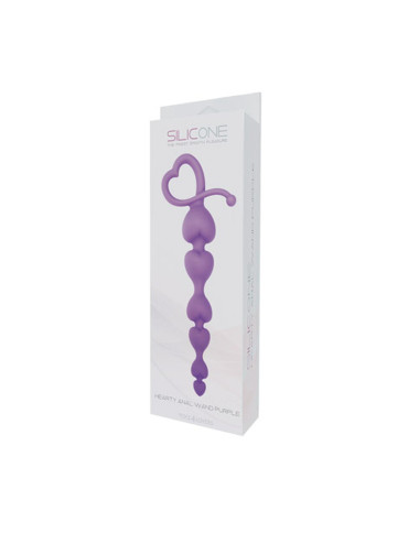 Toyz4lovers Hearty Anal Wand - Fioletowe metalowe kulki analne