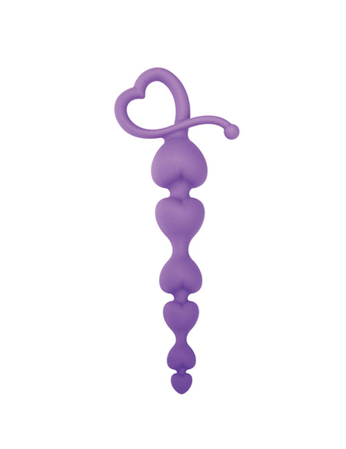 Toyz4lovers Hearty Anal Wand - Fioletowe metalowe kulki analne