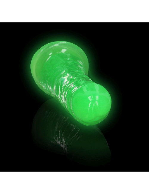 Slim Realistic Dildo with Suction Cup - Glow in the Dark - 6'' / 15,5 cm