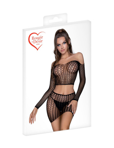 TOP+JUPE RESILLE SE02 NOIR T.U