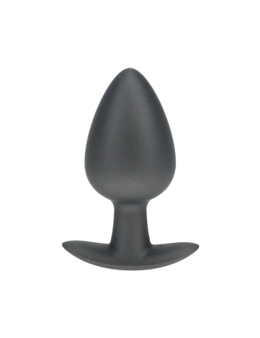 Smooth Silicone Anal Plug - Large - 3.5" / 8,9 cm - Gunmetal