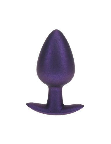 Smooth Silicone Anal Plug - Large - 3.5" / 8,9 cm - Metallic Purple