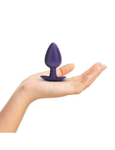 Smooth Silicone Anal Plug - Large - 3.5" / 8,9 cm - Metallic Purple