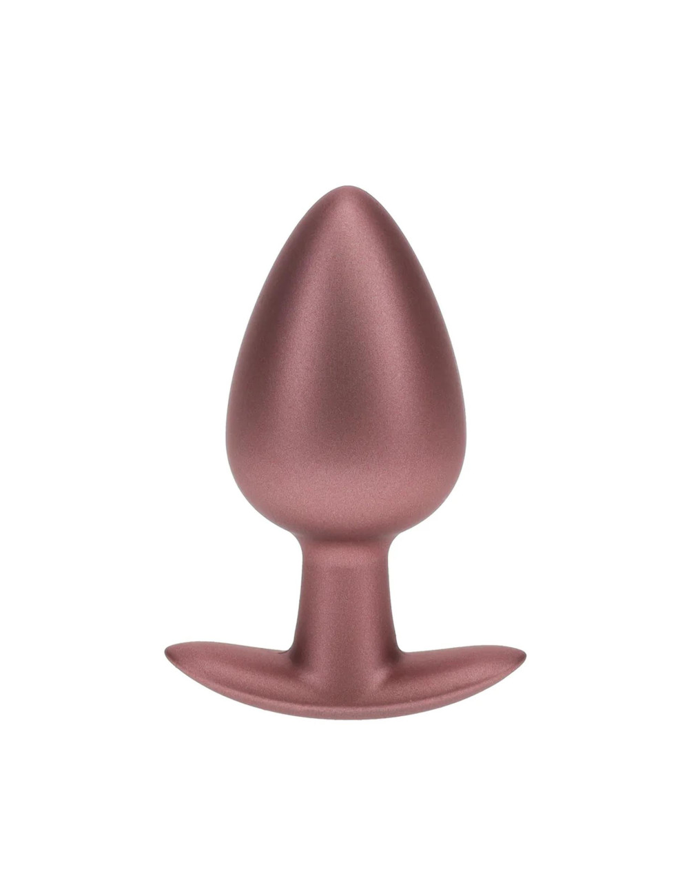 Smooth Silicone Anal Plug - Large - 3.5" / 8,9 cm - Rose Gold
