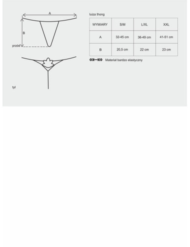 Bielizna-Luiza stringi czarne L/XL