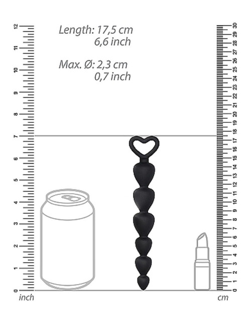 Silicone Anal Beads - Black