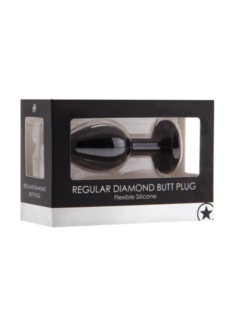 Ouch! Czarny Korek Analny Diamond Regular