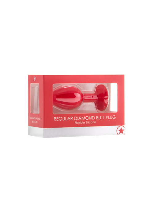 Ouch! Czerwony Korek Analny Diamond Regular
