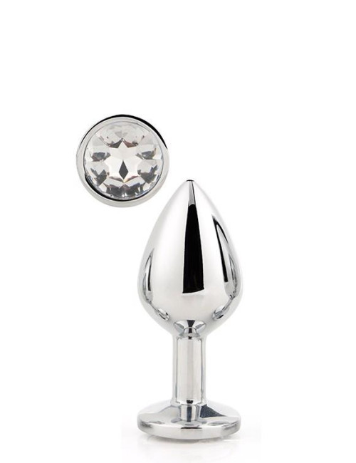 Dream Toys Gleaming Love - Srebrny plug anale Medium