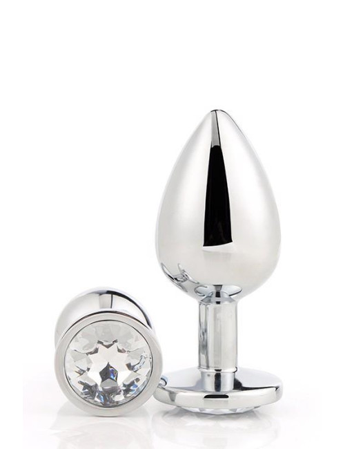 Dream Toys Gleaming Love - Srebrny plug anale Medium
