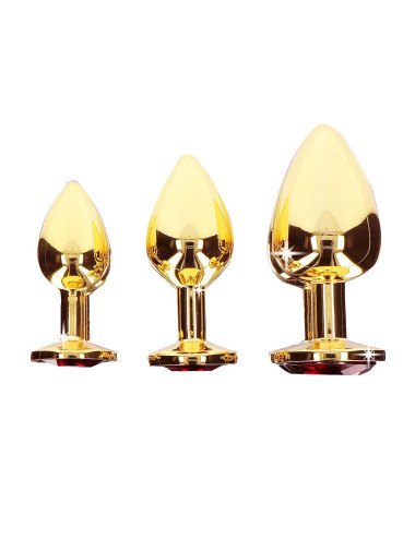 Butt Plug With Diamond Jewel S Gold