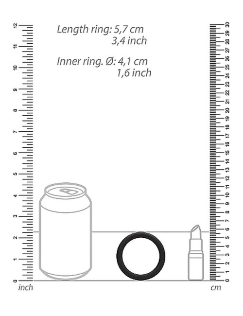 Round Cock Ring Set - Black