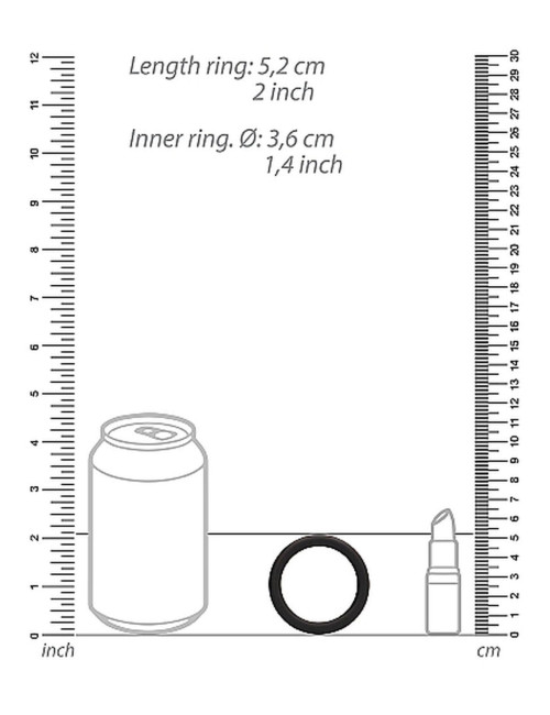 Round Cock Ring Set - Black