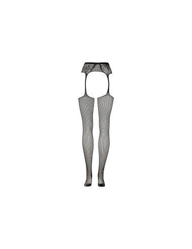 Fishnet and Lace Garterbelt Stockings - Plus Size