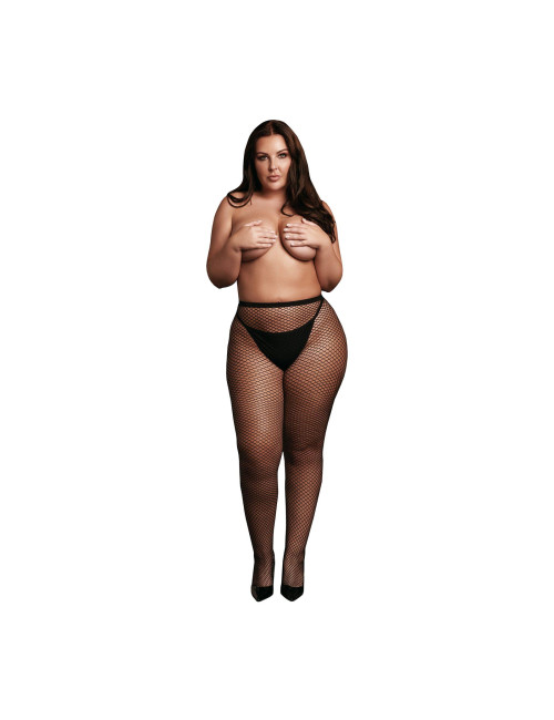 Panty with small fishnet structure.