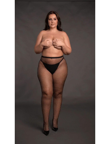Panty with small fishnet structure.
