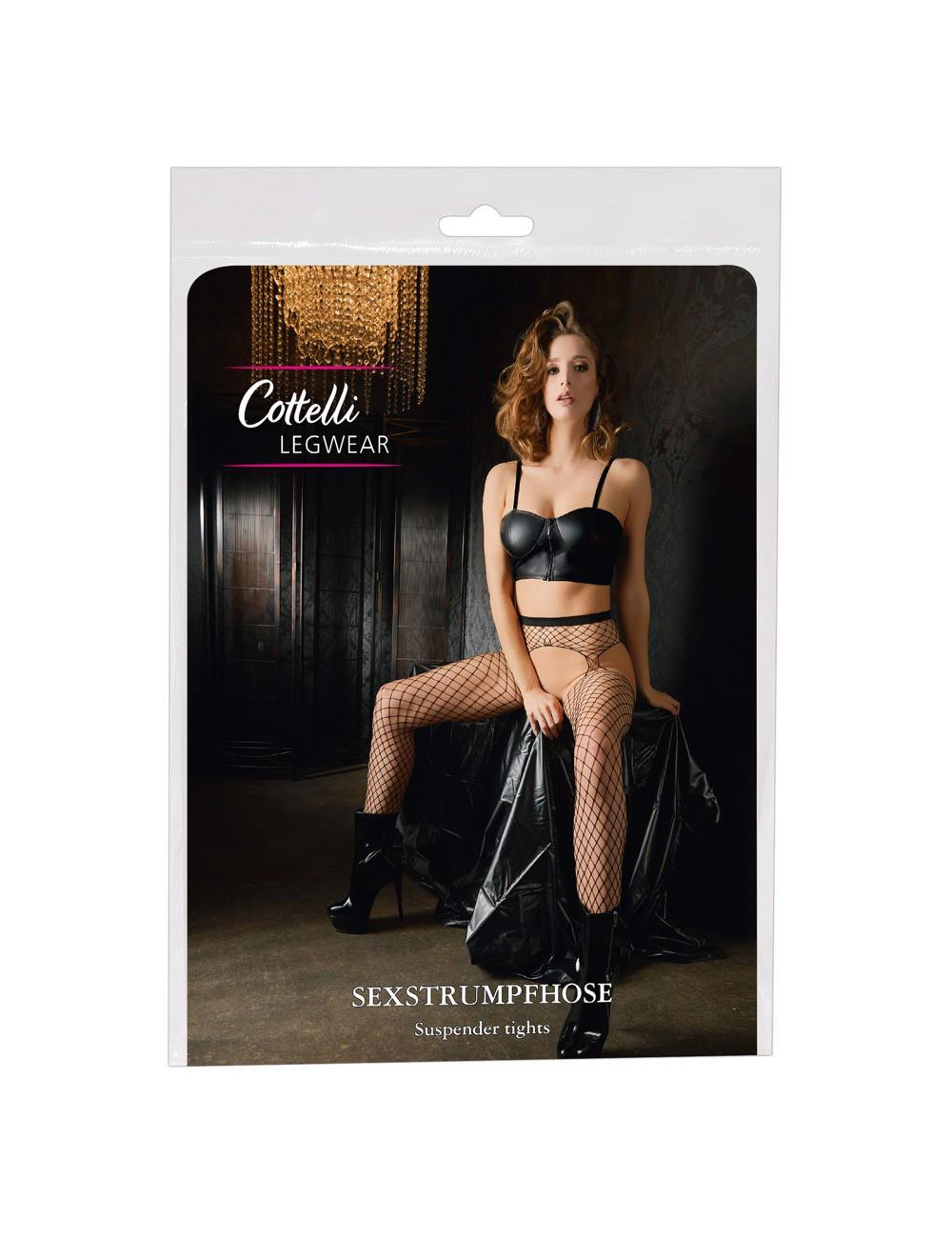 Cottelli Legwear Rajstopy z Wycięciami Sex Tights S-L