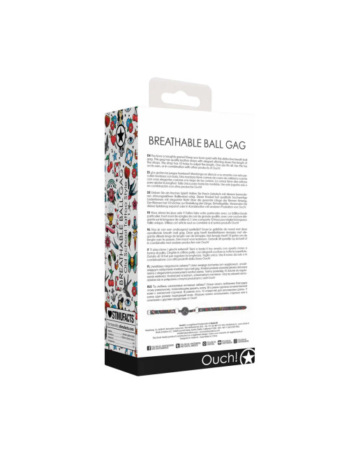 Ouch! Oddychający Kula Gag na Ustnik Breathable
